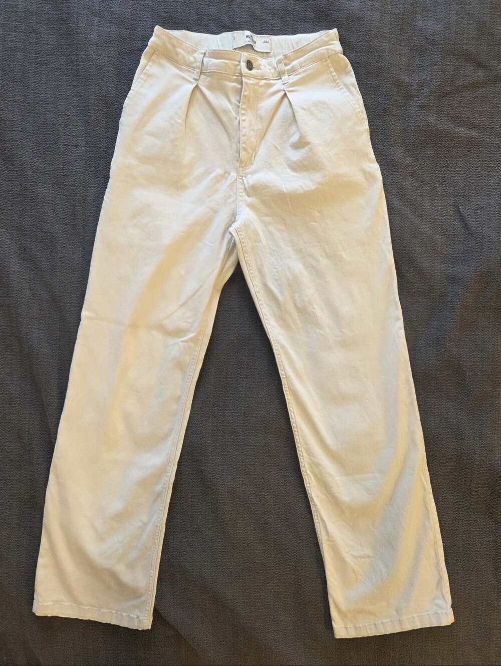 Hollister Off White High Rise Chino Trousers